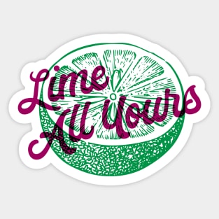 Lime All Yours Fruit Pun Sticker